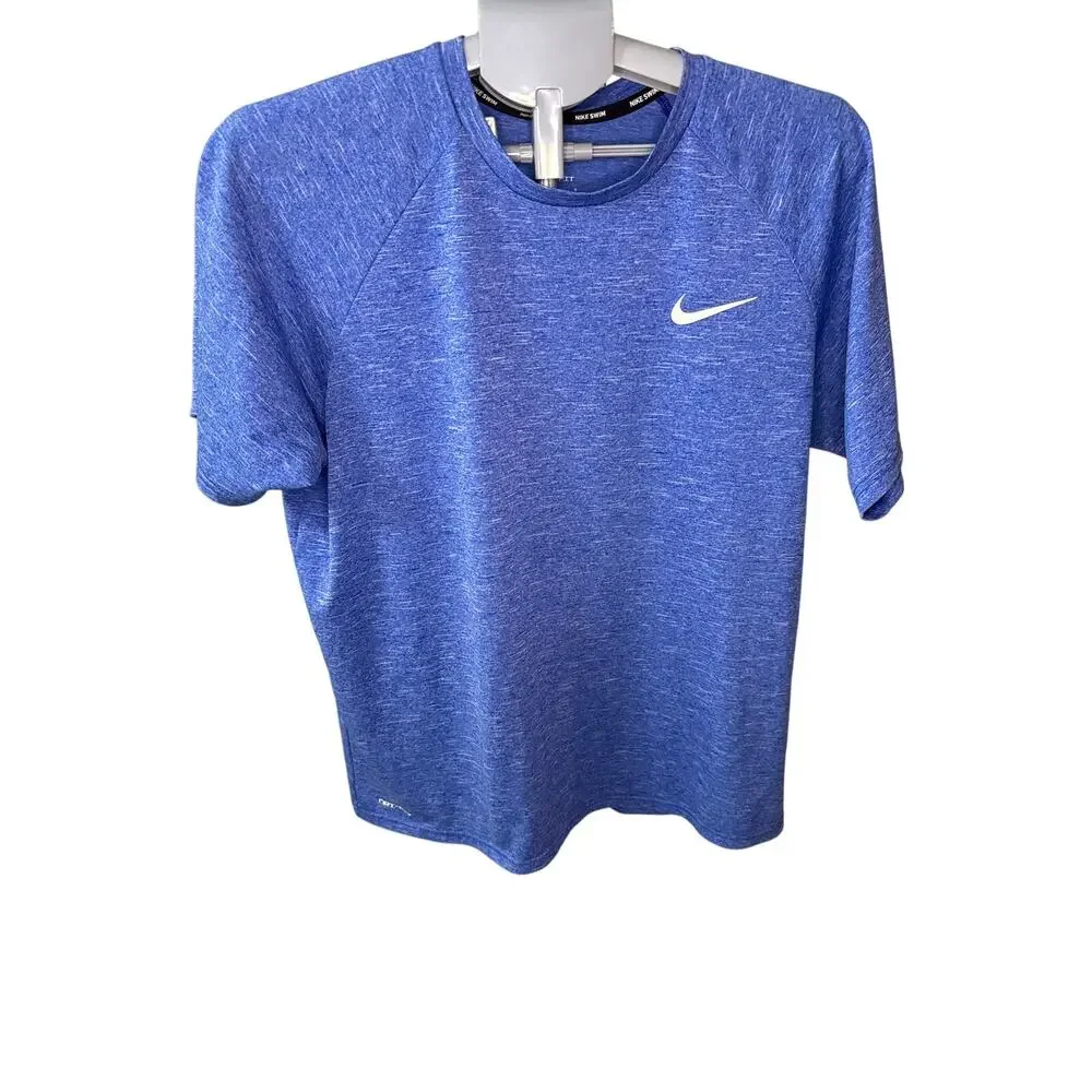 Nike‎ Swim Men's Blue Dri-Fit SPF 40+ Athletic Shirt Size Large